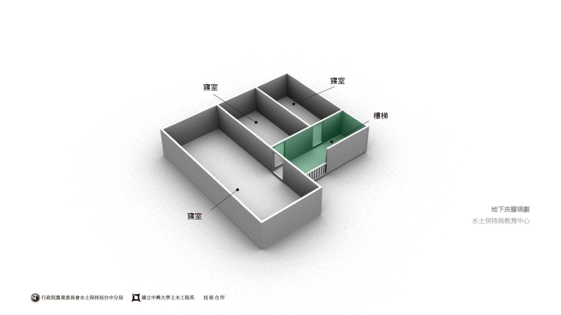 翼飛設計，農委會，水保局，梨山教育研習中心，3D模型