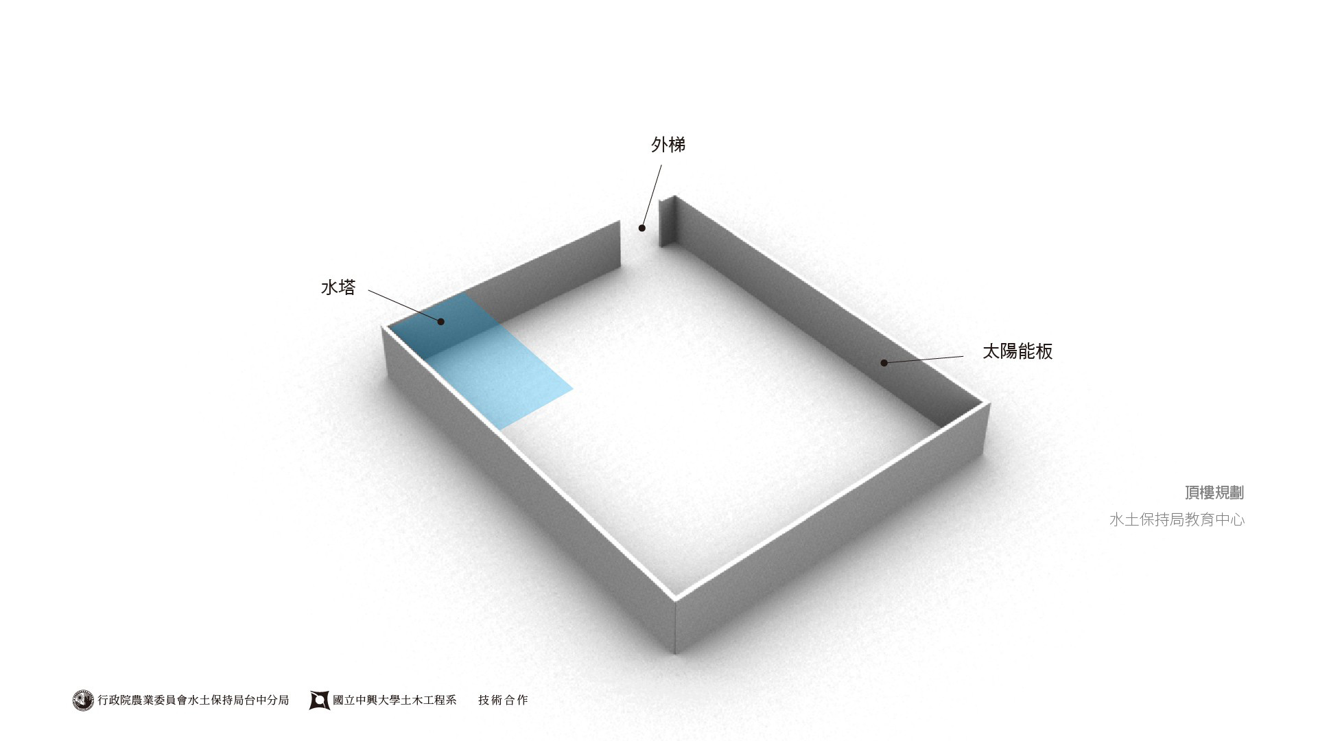 翼飛設計，農委會，水保局，梨山教育研習中心，3D模型