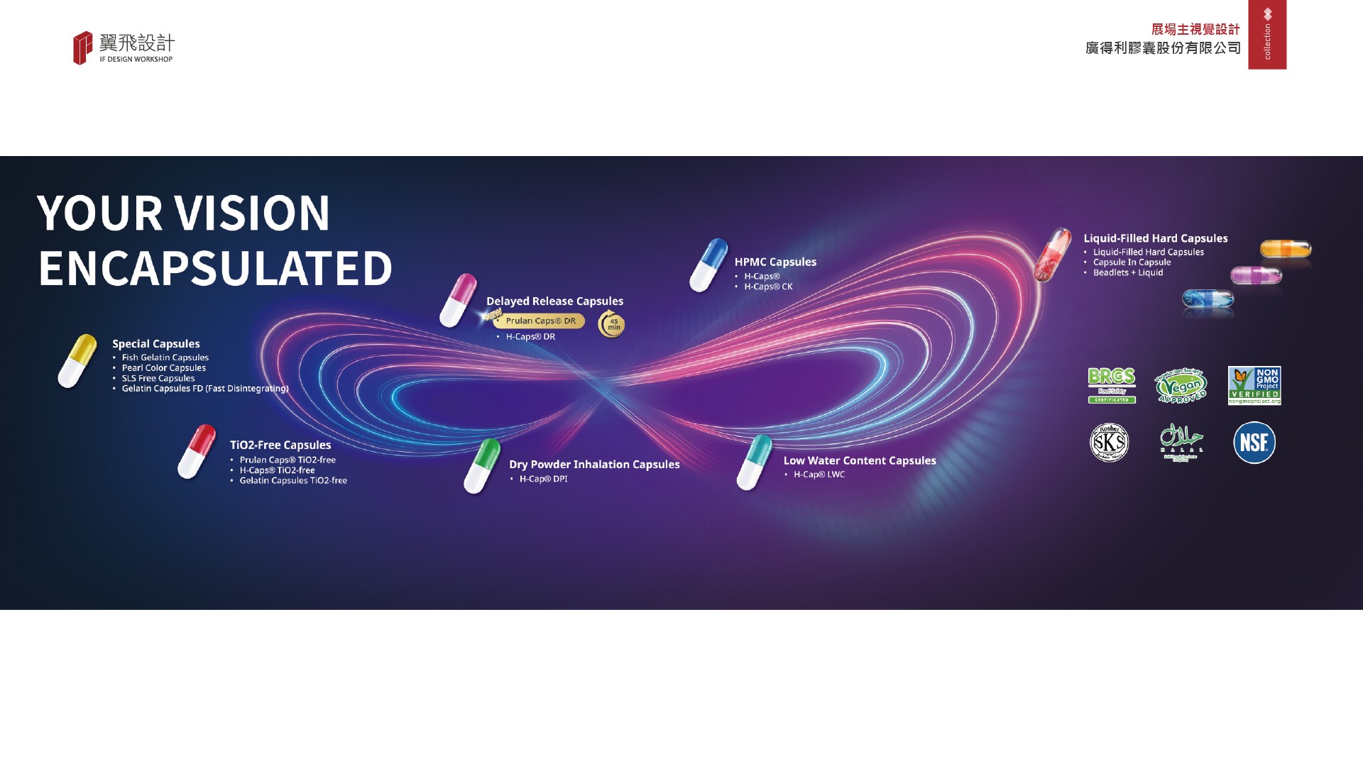 翼飛設計、台中、平面、設計、展場、主視覺、海報、活動規劃、品牌規劃、型錄、摺頁、網站、包裝、國外展覽、國內展覽、文創商品、平面設計、廣德利膠囊、硬空膠囊、膠囊、醫學、診所